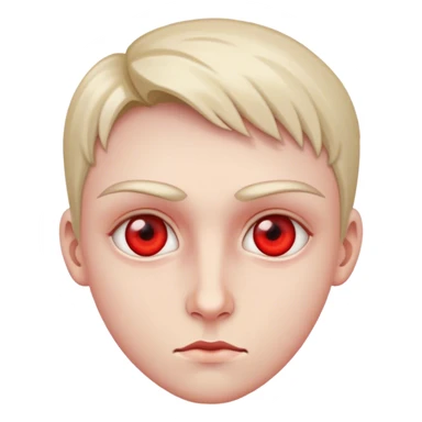 A very close intense red eye sticker