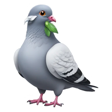 a pigeon with apple vision pro sticker