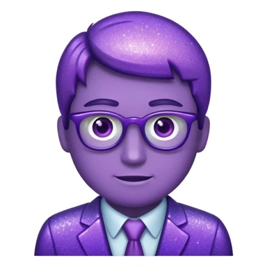 Purple Glitter Symbol of Manager sticker