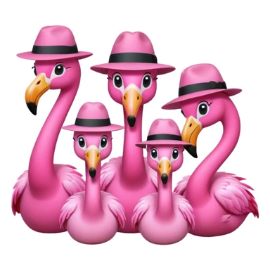 Fedora Flamingos sticker