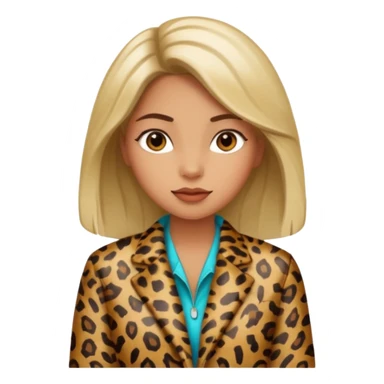 Girl with animal print jacket sticker