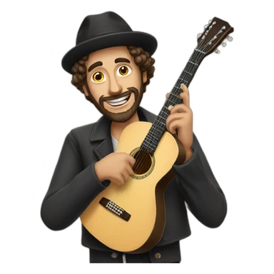 jew with guitar sticker