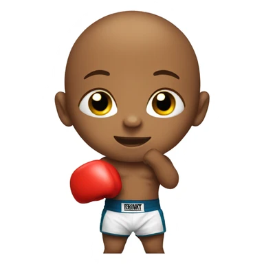 Baby with boxing gloves sticker