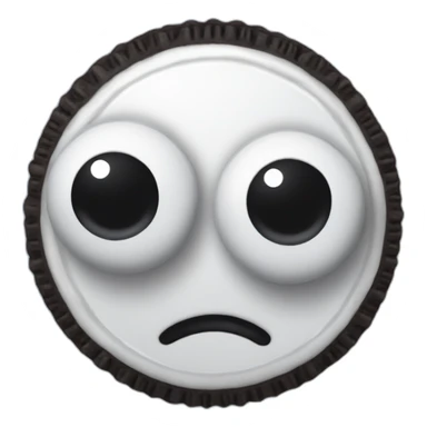 oreo with googly eyes sticker