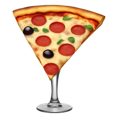 Wine drinking pizza sticker