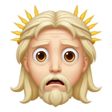 god in heaven very scared sticker