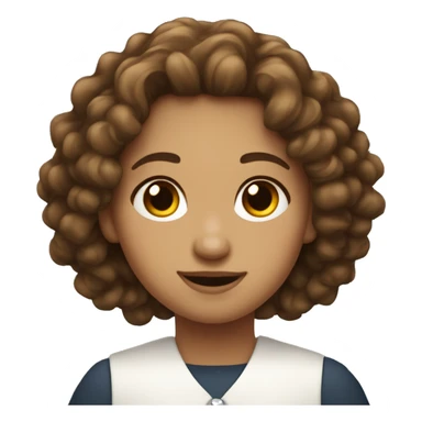Pentecostal girl with curly brown hair sticker
