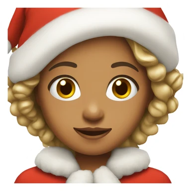 girl wearing Santa outfit sticker