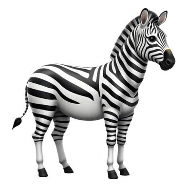 cinematic-zebra-realistic-full-body-standing-emoji,-elegant-frame-balanced-gracefully,-bold-black-and-white-stripes-contrasting-sharply,-head-tilted-dramatically,-expressive-dark-eyes-glinting-with-curiosity,-simplified-yet-realistic-focused-features,-highly-detailed,-glowing-with-an-almost-sarcastic-glow sticker
