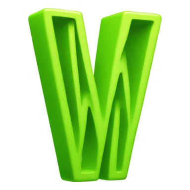  Big lime green W sticker