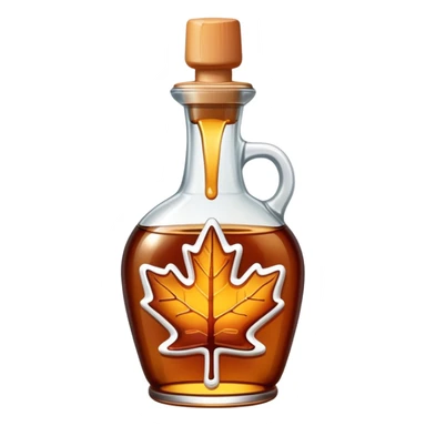 maple syrup bottle with syrup dripping sticker
