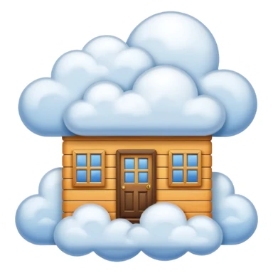 house made of clouds material  sticker