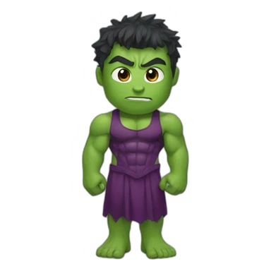 hulk in spiderman dress sticker