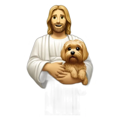 christ the redeemer status holding yorkie sticker