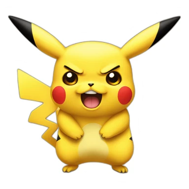 angry pikachu sticker