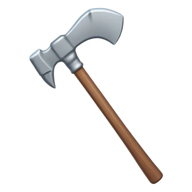 Clash of Clans aesthetic: Cinematic Playful Pixel 3D isometric Pickaxe Emoji, rendered in a 3D vector-style similar to standard emojis with minimal shading and bold, simplified shapes. A compact, distinct form with signature details, softly glowing with a pixelated adventure charm. Simplified yet unmistakably iconic, highly detailed and consistent, glowing with a soft radiance and high shine. Stylized with a touch of classic pixel-art charm and a soft glowing outline, capturing the essence of a beloved gaming relic with a friendly, playful manner! sticker