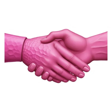 handshake pink hands sticker
