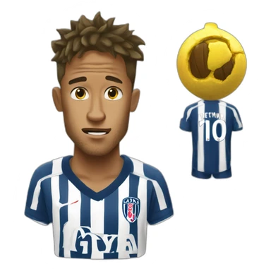 neymar with hurted jnee sticker