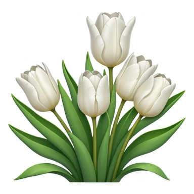 white tulip bouquet  sticker