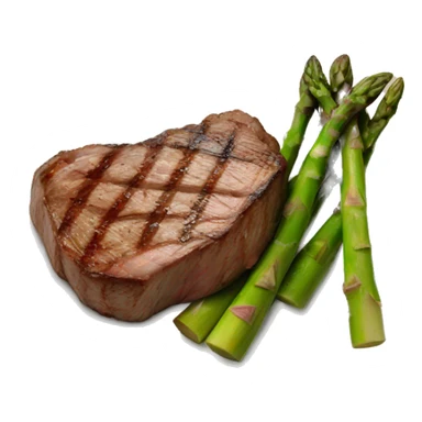 Steak and asparagus  sticker