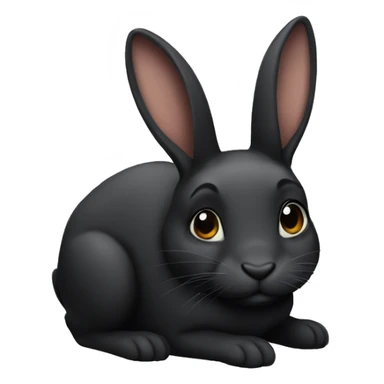Black rabit  sticker