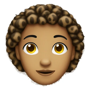 Heart emoji leopard print  sticker