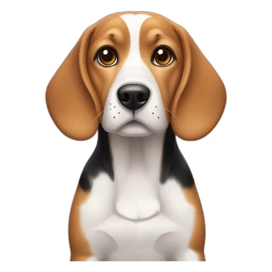 The beagle dog inlove sticker