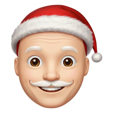 bald guy with santa hat sticker