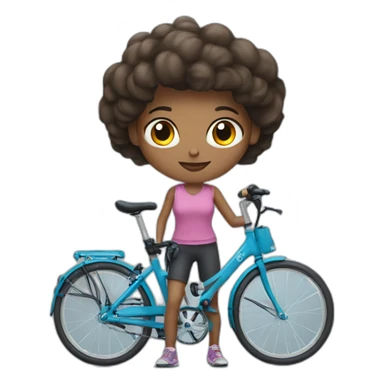 girl whit brompton blue sticker