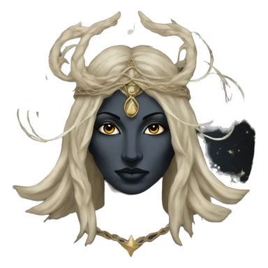 Hekate goddess of the night and magic- triple goddess black sticker