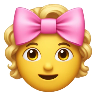 🤭 with a pink bow sticker