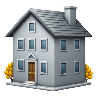coin grey house sticker