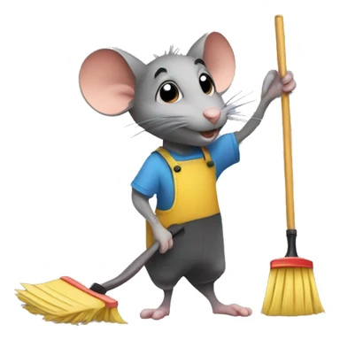 rat house cleaning sticker