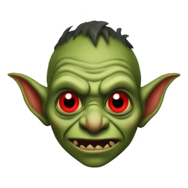 goblin with red eyes sticker