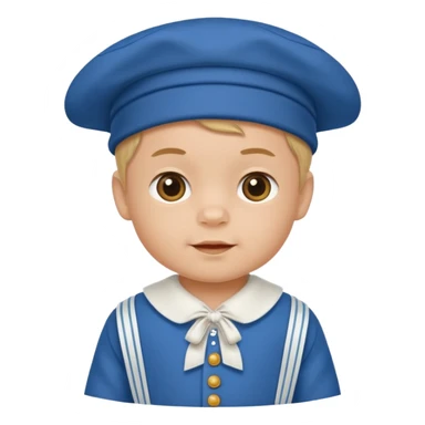 baby boy traditional dutch clothes sticker
