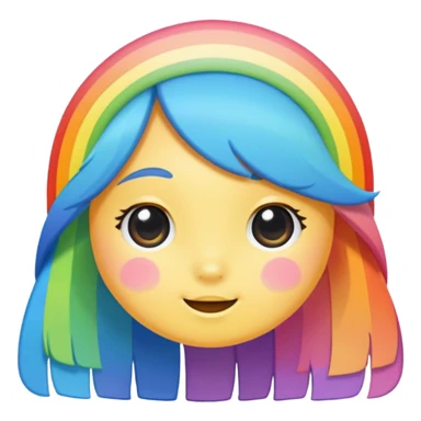 Shy Rainbow  sticker