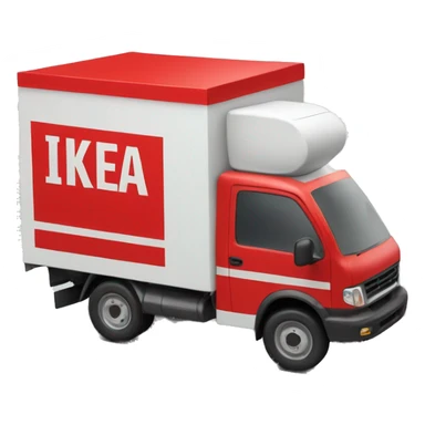 IKEA delivery truck ir red color sticker