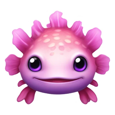 pink and purple axolotl  sticker