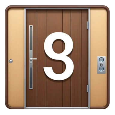 modern villa door number wood Japanese sticker