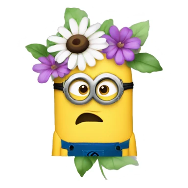 minion’s face cover with flower sticker