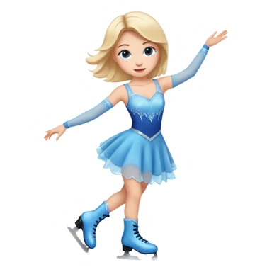 buz pıstının ustunde kayan,yarısma ıcın elbıse gıymıs ve artıstık hareketler yapan kadın emojısı  sticker