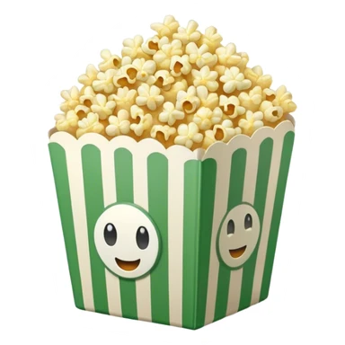 Popcorn in green box sticker