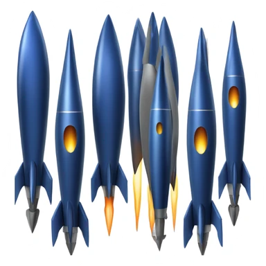 dark blue 
rocket sticker