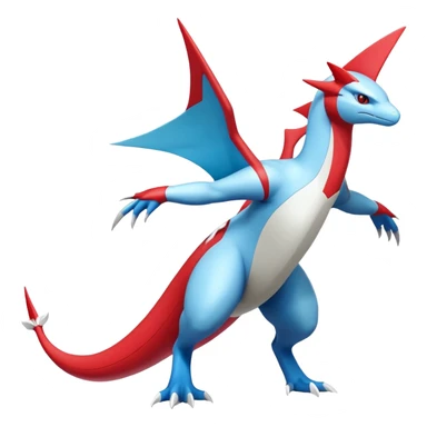 Latias-Salamence-Koraidon-Fakémon-hybrid-creature (full body)  sticker