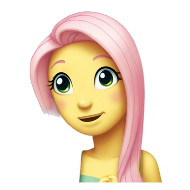 Fluttershy with sy face expression sticker