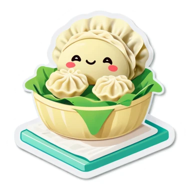 Dumplings in bed sticker