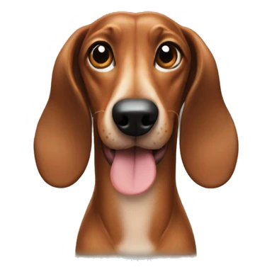 Weiner dog listening to tool sticker