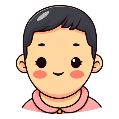 person with blushing cheeks sticker
