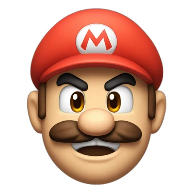 angry mario sticker