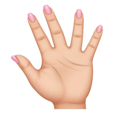 Hand with all fingers down accept the middle and ring finger sticker